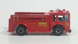 1982 Hot Wheels Fire Eater Red Fire Truck Die Cast Toy Car Vehicle - BW - Blue Lights