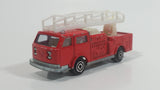 Vintage Majorette Pompier Fire Ladder Truck No. 207 Red 1/100 Scale Die Cast Toy Car Firefighting Rescue Emergency Vehicle