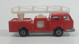 Vintage Majorette Pompier Fire Ladder Truck No. 207 Red 1/100 Scale Die Cast Toy Car Firefighting Rescue Emergency Vehicle