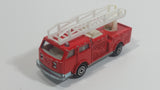 Vintage Majorette Pompier Fire Ladder Truck No. 207 Red 1/100 Scale Die Cast Toy Car Firefighting Rescue Emergency Vehicle