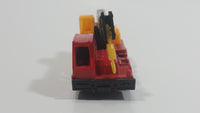 Unknown Brand Picker Crane Semi Truck Red and Yellow Plastic and Metal Die Cast Toy Car Construction Equipment Machinery Vehicle