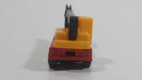 Unknown Brand Picker Crane Semi Truck Red and Yellow Plastic and Metal Die Cast Toy Car Construction Equipment Machinery Vehicle