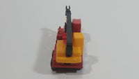 Unknown Brand Picker Crane Semi Truck Red and Yellow Plastic and Metal Die Cast Toy Car Construction Equipment Machinery Vehicle