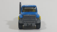 2014 Matchbox MBX Construction International CXT Blue Semi Truck Die Cast Toy Car Vehicle