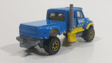 2014 Matchbox MBX Construction International CXT Blue Semi Truck Die Cast Toy Car Vehicle