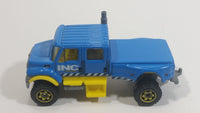 2014 Matchbox MBX Construction International CXT Blue Semi Truck Die Cast Toy Car Vehicle