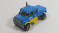 2014 Matchbox MBX Construction International CXT Blue Semi Truck Die Cast Toy Car Vehicle