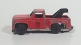 Vintage Buddy L "Metal Made"  Mini Fire Dept. Tow Truck Red Die Cast Toy Car Vehicle