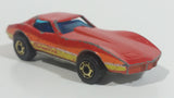 1982 Hot Wheels Gold Hot Ones Corvette Stingray Red Die Cast Toy Car Vehicle - Hong Kong