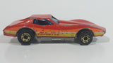 1982 Hot Wheels Gold Hot Ones Corvette Stingray Red Die Cast Toy Car Vehicle - Hong Kong