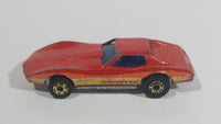 1982 Hot Wheels Gold Hot Ones Corvette Stingray Red Die Cast Toy Car Vehicle - Hong Kong