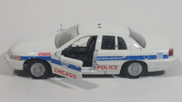 2008 Greenlight Ford Crown Victoria Interceptor Chicago Police Cruiser No. 4026 White 1/43 Scale Die Cast Toy Emergency Response Vehicle with Opening Doors - Missing the Roof Lights