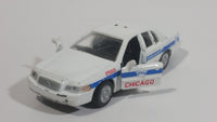 2008 Greenlight Ford Crown Victoria Interceptor Chicago Police Cruiser No. 4026 White 1/43 Scale Die Cast Toy Emergency Response Vehicle with Opening Doors - Missing the Roof Lights