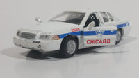 2008 Greenlight Ford Crown Victoria Interceptor Chicago Police Cruiser No. 4026 White 1/43 Scale Die Cast Toy Emergency Response Vehicle with Opening Doors - Missing the Roof Lights