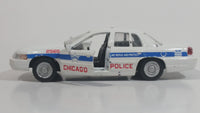 2008 Greenlight Ford Crown Victoria Interceptor Chicago Police Cruiser No. 4026 White 1/43 Scale Die Cast Toy Emergency Response Vehicle with Opening Doors - Missing the Roof Lights