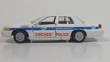 2008 Greenlight Ford Crown Victoria Interceptor Chicago Police Cruiser No. 4026 White 1/43 Scale Die Cast Toy Emergency Response Vehicle with Opening Doors - Missing the Roof Lights