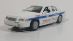 2008 Greenlight Ford Crown Victoria Interceptor Chicago Police Cruiser No. 4026 White 1/43 Scale Die Cast Toy Emergency Response Vehicle with Opening Doors - Missing the Roof Lights