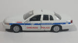 2008 Greenlight Ford Crown Victoria Interceptor Chicago Police Cruiser No. 4026 White 1/43 Scale Die Cast Toy Emergency Response Vehicle with Opening Doors - Missing the Roof Lights