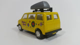 Kintoy Yellow Hippy Travel Sweet Heart Van Yellow 3 1/2" Long Pullback Motorized Friction Die Cast Toy Car Vehicle