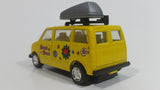 Kintoy Yellow Hippy Travel Sweet Heart Van Yellow 3 1/2" Long Pullback Motorized Friction Die Cast Toy Car Vehicle