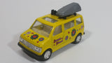 Kintoy Yellow Hippy Travel Sweet Heart Van Yellow 3 1/2" Long Pullback Motorized Friction Die Cast Toy Car Vehicle