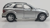 New Ray 2006 Mercedes-Benz M-Class Silver 1/32 Scale Die Cast Toy Car Sport Utility Vehicle with Opening Doors