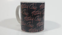 2009 Motley Crue Black with Red Writing Ceramic Coffee Mug Music Rock Band Collectible - Faded