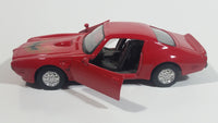 1999 New Ray 1973 Pontiac Fire Bird Red Pullback Motorized Friction Die Cast Toy Car Vehicle with Opening Doors