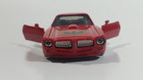 1999 New Ray 1973 Pontiac Fire Bird Red Pullback Motorized Friction Die Cast Toy Car Vehicle with Opening Doors