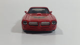 1999 New Ray 1973 Pontiac Fire Bird Red Pullback Motorized Friction Die Cast Toy Car Vehicle with Opening Doors