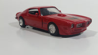 1999 New Ray 1973 Pontiac Fire Bird Red Pullback Motorized Friction Die Cast Toy Car Vehicle with Opening Doors