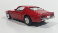 1999 New Ray 1973 Pontiac Fire Bird Red Pullback Motorized Friction Die Cast Toy Car Vehicle with Opening Doors