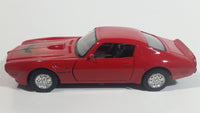 1999 New Ray 1973 Pontiac Fire Bird Red Pullback Motorized Friction Die Cast Toy Car Vehicle with Opening Doors