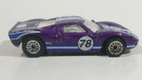 2001 Hot Wheels Ford GT - 40 #78 Purple Die Cast Toy Race Car Vehicle