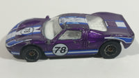 2001 Hot Wheels Ford GT - 40 #78 Purple Die Cast Toy Race Car Vehicle