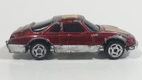 Unknown Brand Yellow Striped #18 Maroon Red Die Cast Toy Car Vehicle