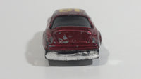 Unknown Brand Yellow Striped #18 Maroon Red Die Cast Toy Car Vehicle