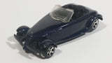 Maisto 2001 Chrysler Prowler Convertible Dark Midnight Black Blue Die Cast Toy Car Vehicle