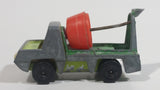 Vintage PlayArt Cement Mixer Green and Orange Die Cast Toy Car Construction Building Equipment Vehicle - Missing half the Barrel - Hong Kong