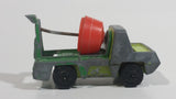 Vintage PlayArt Cement Mixer Green and Orange Die Cast Toy Car Construction Building Equipment Vehicle - Missing half the Barrel - Hong Kong
