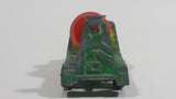 Vintage PlayArt Cement Mixer Green and Orange Die Cast Toy Car Construction Building Equipment Vehicle - Missing half the Barrel - Hong Kong