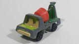 Vintage PlayArt Cement Mixer Green and Orange Die Cast Toy Car Construction Building Equipment Vehicle - Missing half the Barrel - Hong Kong