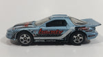 2002 Hot Wheels Pontiac IROC Firebird Silver Blue Die Cast Toy Race Car Vehicle