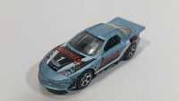 2002 Hot Wheels Pontiac IROC Firebird Silver Blue Die Cast Toy Race Car Vehicle