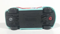 2013 Hot Wheels Track Aces Symbolic Red and Teal Light Blue Die Cast Toy Car Vehicle