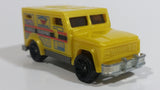 2013 Hot Wheels HW City City Works Armored Transport Yellow Plastic Body Die Cast Toy Car Vehicle