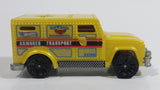 2013 Hot Wheels HW City City Works Armored Transport Yellow Plastic Body Die Cast Toy Car Vehicle