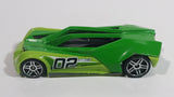 2013 Hot Wheels Track Aces Split Vision Green and Lime Green #02 Die Cast Plastic Body Toy Race Car Vehicle