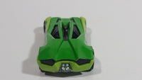 2013 Hot Wheels Track Aces Split Vision Green and Lime Green #02 Die Cast Plastic Body Toy Race Car Vehicle