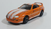 Motor Max Toyota Supra Orange and White No. 6012 Die Cast Toy Car Vehicle